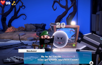 Booducer, a Boo from Luigi's Mansion 3, found in the Paranormal Productions.