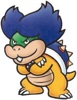 Artwork of Ludwig von Koopa from a Nintendo coloring book. The coloring book was included in the July 2015 edition of Japan's TV Video Game Magazine to commemorate the 30th anniversary of Super Mario Bros.