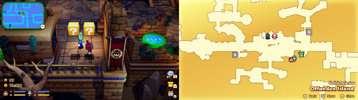 Blocks 17-18 in Offandon Island from Mario & Luigi: Brothership
