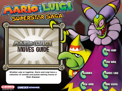 The Mario & Luigi: Superstar Saga Moves Guide, published by Nintendo to promote Mario & Luigi: Superstar Saga.