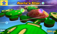 17th hole in Mario's Star course. It depicts five Bob-ombs.