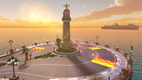 Another view of the lighthouse in Wii Daisy Circuit