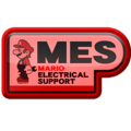 A Mario Electrical Support "hot shot" badge