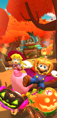 The Halloween Tour from Mario Kart Tour.