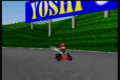 Mario racing on Mario Raceway