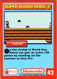 One of the Nintendo Collector Cards