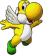 Sprite of Yellow Winged Yoshi's team image, from Puzzle & Dragons: Super Mario Bros. Edition.