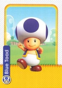 Blue Toad card from the Super Mario Trading Card Collection