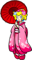 Princess Peach in Japanese attire (promotional art for Nintendo's involvement in the Kyoto Cross Media Experience 2009).