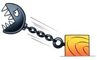 Artwork of a Chain Chomp from Super Mario Bros. 3