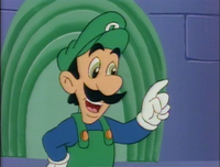 Luigi saying, "That's Mama Luigi to you, Mario!" in the Super Mario World cartoon