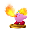 Fire Kirby's trophy render from Super Smash Bros. for Wii U
