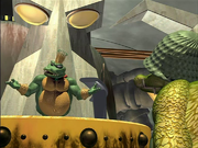 A screenshot of K. Rool conversing with a minion