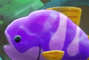 A big purple fish, from Yoshi and the Mysterious Book