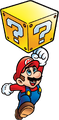 Mario hitting a ? Block (shaded artwork)