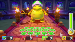 Boss minigame from Mario Party 10; Sledge Bro's Card Chaos.
