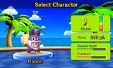 Character select screen with Nabbit.