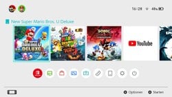 The Nintendo Switch's Home Screen as of Ver. 20.0.0,