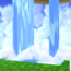 Squared screenshot of waterfalls in Super Mario Galaxy.