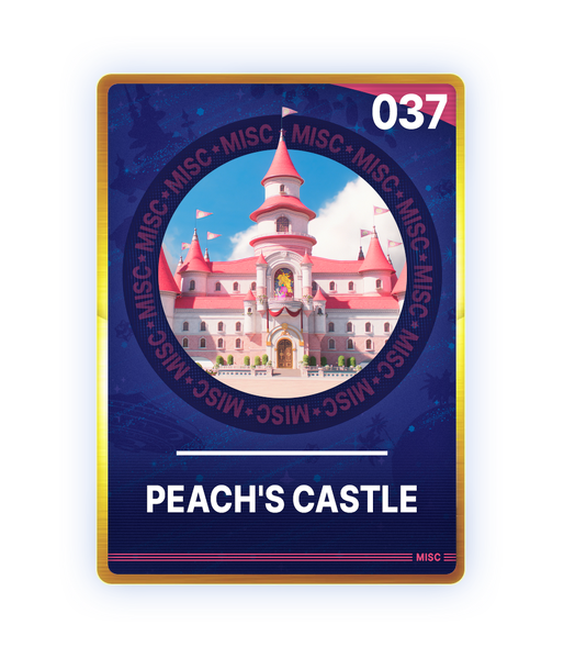 File:TSMGM Peachs Castle Card Gold.webp