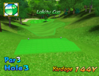 Hole 3 of Lakitu Valley from Mario Golf: Toadstool Tour.