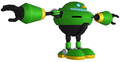 A model of a green Eggpawn from the Wii U version of Mario & Sonic at the Rio 2016 Olympic Games