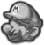 Metal Mario's head icon in Mario Kart 8 Deluxe.