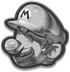 Metal Mario's head icon in Mario Kart 8 Deluxe.