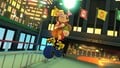 Donkey Kong, Luigi, and King Boo entering 30 Rockefeller Plaza