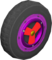 The Yoshi_BlackPurple tires from Mario Kart Tour
