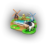 Moo Moo Meadows course icon from Mario Kart World
