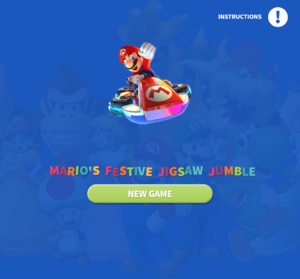 Mario's Festive Jigsaw Jumble title screen