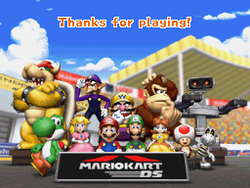 Mario Kart DS ending screenshot