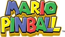 Preliminary logo, when the game was tentatively called "Mario Pinball"