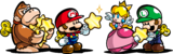 Mini Mario, Mini Donkey Kong, Mini Peach, and the newest addition to the toys, Mini Luigi