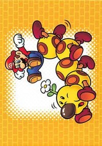Mario and Wiggler line drawing card from the Super Mario Trading Card Collection
