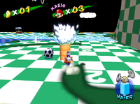 Football and barrel in a pre-release test level.