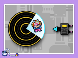 The microgame Wario Whirled from WarioWare Gold