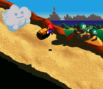 Mario running up Booster Hill.