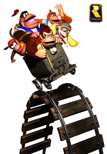 File:DK64 Group Mine Cart art.jpg