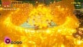 Knocking a large cannonball back at K. Rool, King of Rot, which also causes the surrounding Banandium Mush to turn gold