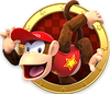 Artwork of Diddy Kong in Mario Party: Star Rush from the Japanese website.