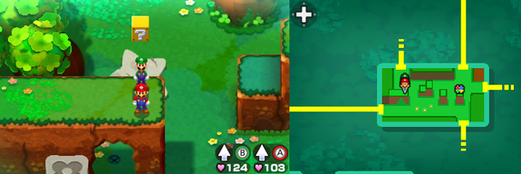 Block 23 in Dimble Wood of Mario & Luigi: Bowser's Inside Story + Bowser Jr.'s Journey.