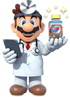 Artwork of Dr. Mario from Dr. Mario: Miracle Cure