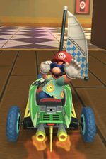Mario (Sunshine) performing a trick.