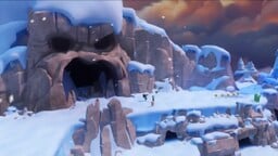 The planet Pristine Peaks after the blizzard in Mario + Rabbids Sparks of Hope