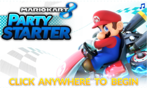Title screen for the Mario Kart 8 Party Starter game