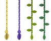 Various Ropes and ivy vines in Paper Mario: Color Splash.