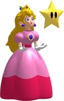 Artwork of Princess Peach with a Star from Mario Party.