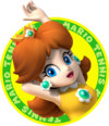 The icon artwork for Princess Daisy from Mario Tennis Open